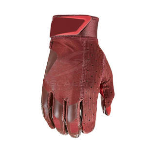 Guantes de Fútbol Americano de Cuero Transpirable, Diseño Ligero, Ajuste Cómodo, Textura de Alto Agarre, Movimiento Flexible para el Día del Partido y Uso Diario - Product Image 3