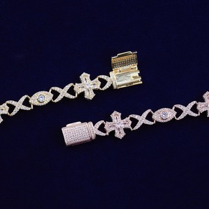 Nuevo Estilo Pulsera Cubana de Plata S925 con Diamantes VVS y Moissanita, Elegante para Fiestas Unisex - Product Image 2