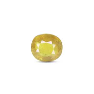 Natural Yellow Sapphire 3.65 Carat Oval Cut Loose Gemstone for Fine Jewelry - Product Image 1