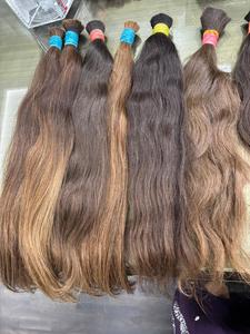 Extensions de cheveux humains vierges russes blonds naturels, lisses et soyeux, qualité supérieure, sans perte, texture naturelle - Product Image 3