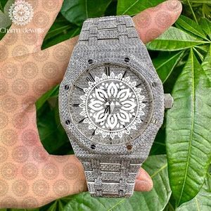 Montre de luxe en acier inoxydable Charm Jewells, boîtier polygonal de 42 mm, quartz analogique, lumineuse, montre de mode pour homme - Product Image 6