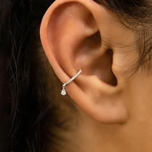 Pendientes de Oro de 14K con Diamante Cultivado en Laboratorio en Forma de Lágrima, Pendientes Minimalistas con Diamantes para Mujer, Joyería Elegante para Uso Diario - Product Image 6