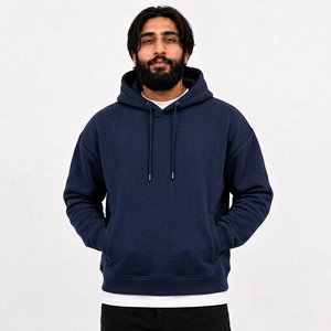 Sweat à capuche surdimensionné personnalisé pour homme, en polaire brossée épaisse brodée, pour l'hiver, marque privée, pour acheteurs américains - Product Image 6