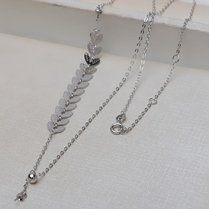 โซ่เงินแท้ S925 ปรับความยาวได้ ดีไซน์หางปลาแบบ Y สำหรับทำจี้พู่ห้อย DIY รองรับไข่มุกขนาด 8-12 มม. อุปกรณ์ทำเครื่องประดับ - Product Image 5