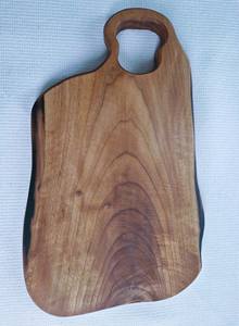 Tabla de cortar grande hecha a mano de madera de nogal, de grano natural sólido, premium, para cocina, restaurante y hotel. - Product Image 3