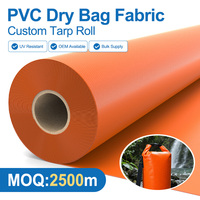 Rouleau de bâche en PVC enduit 1000D, tissu imperméable avec surface de soudure haute fréquence pour sacs de voyage, sacs à dos et sacs marins d'extérieur