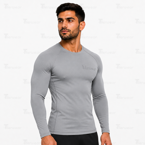 Mens Basketball Training <b>Compression</b> <b>Shirt</b> <b>Long</b> <b>Sleeve</b> Breathable sports jersey Crew Neck Full <b>Sleeve</b> Mens Sportswear - Product Image 2