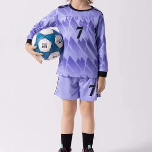 Maillot de football à manches longues pour homme, numéro 7, imprimé géométrique violet, polyester respirant, uniforme pour adultes - Product Image 2