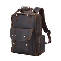 Tas Ransel Kulit Sapi Asli Vintage 2026 untuk Pria, Tas Laptop Kulit Sapi Murni, Dijual