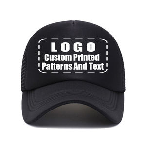 Casquette de baseball incurvée à 5 panneaux avec logo personnalisé brodé, en mousse, vente en gros transfrontalière, maille assortie aux couleurs - Product Image 1