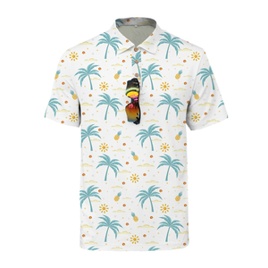 2026 Bulk Supply Premium <b>Hawaiian</b> Style <b>Golf</b> Polo Moisture Wicking Custom All Over Printing Knitted Plus Size Men's Polo <b>Shirt</b> - Product Image 5