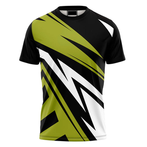 Men's Geometric Pattern Short Sleeve T-Shirt Regular Fit O-Neck Quick Dry Knitted Polyester Sporty Style Sublimation Print - Product Image 3