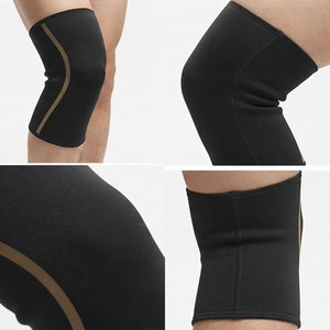 Genouillères en néoprène unisexe avec coutures plates, couleur personnalisable, idéales pour l'exercice, les mouvements athlétiques et les séances de musculation. - Product Image 4