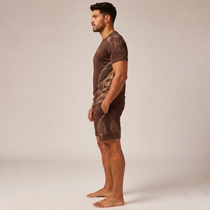 <b>Polyester</b>/Cotton Short Sleeve <b>T</b>-<b>Shirt</b> and Shorts 2-Piece Beach Shorts Set Men Summer Streetwear Casual Sets Breathable - Product Image 3