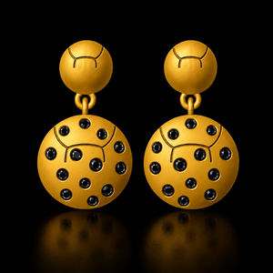 Gold Plated Round Drop 925 Sterling Silver Earrings Geometric Dangle Earrings <b>Statement</b> <b>Jewelry</b> for Party Wedding Gift - Product Image 3