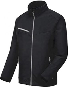 Veste Softshell à Capuche Imperméable et Respirante à Col Montant Enduit pour Homme, Séchage Rapide, en Tissu Polyester/Spandex, Style Streetwear - Product Image 1
