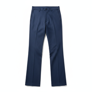 Pantalon formel bleu marine PRO ENTERPRISES pour homme, coupe droite, en polyester épais, infroissable, antistatique, haute élasticité - Product Image 1