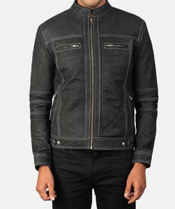 Vestes en cuir cloutées pour hommes, style personnalisé, fabriquées à la main, fabricant de vestes en cuir tendance pour hommes - Product Image 3