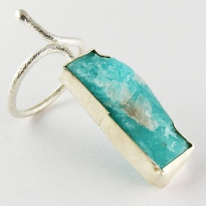 Very <b>Chunky</b> Blue Larimar 925 Sterling Silver <b>Rings</b> 2022 Hot Sale Gemstone Jewelry Bohemian Style Certified - Product Image 1