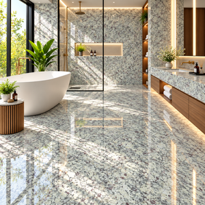 Granito Blanco Luna, Losa de Encimera Cortada a Medida, Piedra Pulida, Moderna y Duradera, para Pisos, Alféizares, Sala de Estar, Cocina e Isla - Product Image 3