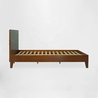 Cadre de lit en bois de chêne massif de conception scandinave B2B Base de lit à plateforme Queen Size Meubles de chambre à coucher Couleurs personnalisées OEM/ODM