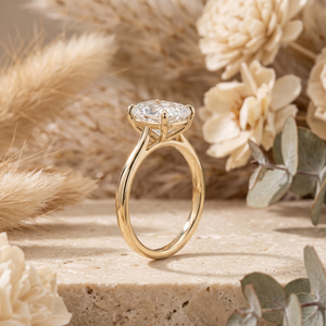 แหวนเพชรทรงคุชชั่นทองคำขาว 14K 2 กะรัต แหวนสัญญาแบบสั่งทำพิเศษ ของขวัญสำหรับเธอ - Product Image 3
