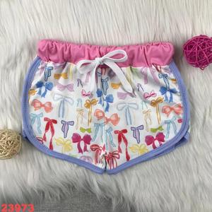 <span class=keywords><strong>Pantaloncini</strong></span> per bambini rosa traspirante per ragazze simpatico Bowknot e angelo farfalla con fragole a metà vita - Product Image 3