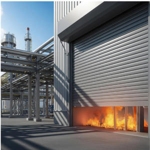 Volets roulants coupe-feu automatiques avancés avec intégration d'alarme intelligente et résistance au feu de 2 à 3 heures - Product Image 1