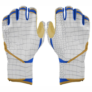 Custom Logo Baseball/Softball Batting Gloves High Quality Leather <b>Hook</b> & Loop Closure Quick-Dry Breathable Durable Left-Handed - Product Image 4