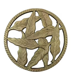 Aluminium Maple Leaf Metal Trivet 5mm Silver Finish Eco-Friendly Decorative Kitchen <b>Hot</b> Pot Holder Heat Resistant <b>Pan</b> <b>Stand</b> - Product Image 2