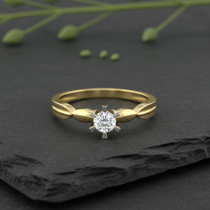 Anillo de compromiso y boda solitario de oro amarillo para mujer, hecho a mano, diseño personalizado, diamantes cultivados en laboratorio, proveedor de joyería clásica - Product Image 3