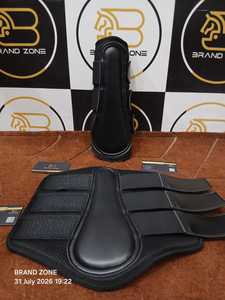 BRAND ZONE Sports Bottes pour chevaux en néoprène hautement élastique et cuir PU avec design extérieur en maille respirante pour la protection des jambes - Product Image 5