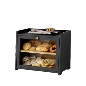 Boîte à pain en bois/boîte à pain pour cuisine/stockage de pain de cuisine Corbeille à pain en bois Grande boîte à pain Vintage Boîte à pain rustique - Product Image 1