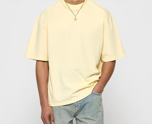 T-shirt formel à manches courtes et col rond pour homme BlanqWear, coupe ample, 100% coton premium 200g, antibactérien, séchage rapide, écologique - Product Image 2