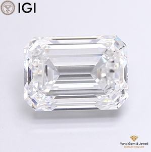 Diamante Cultivado en Laboratorio CVD de Color D y Claridad VVS1, 5.00 Quilates, con Certificado IGI, Corte Esmeralda para Pulsera Solitario - Product Image 1