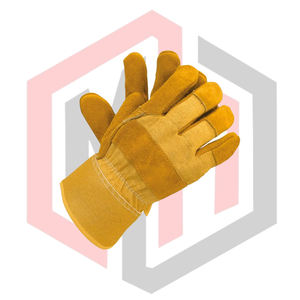 Gants de travail en cuir doré, paume en cuir, résistants aux déchirures, respirants, antistatiques, sans silicone, sans poudre, pour la lutte contre les incendies, anti-coupures - Product Image 2