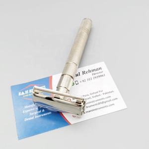 Afeitadora de seguridad manual de acero inoxidable para hombre, afeitadora de doble filo sostenible - Product Image 2