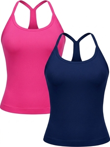 Women <b>Tank</b> <b>Top</b> Racerback Sleeveless Regular Fit Geometric Pattern Breathable Front Yoga Fitness Casual Wear Wholesale OEM ODM - Product Image 3