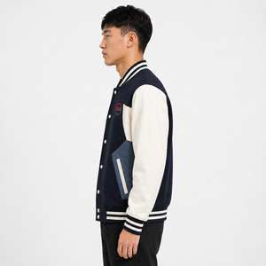 Trending Men Varsity Jacket Custom Logo Soft Comfortable Casual Baseball Bomber Streetwear Varsity Jacket Wholesale High Quality - Product Image 5