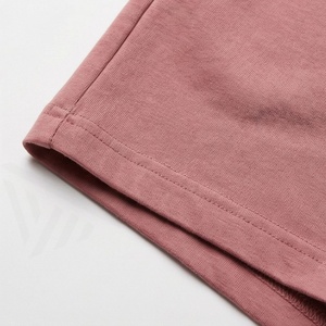 Conjunto de 2 Piezas para Mujer, Camiseta y Pantalones Cortos de Punto de Color Sólido, Cuello Redondo, Manga Corta, Corte Holgado, Por Encima de la Rodilla, Ropa Casual de Primavera/Verano - Product Image 6