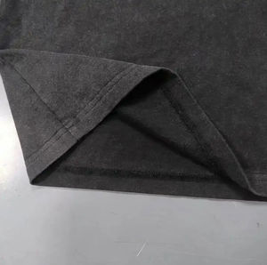 T-shirts pour hommes en coton épais de haute qualité, surdimensionnés, avec broderie et patchs appliqués, vente en gros sur mesure - Product Image 5