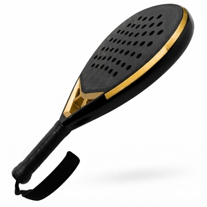 Raquette de padel Janoon Sports JPR-8761 Teardrop en fibre de carbone légère, poignée en mousse EVA antidérapante, section transversale de 24 mm, cordage 16x19/20 - Product Image 2