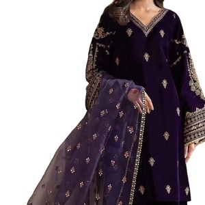 Traje de boutique pakistaní e indio/bordado hecho a mano 3 piezas fiesta usa vestido última colección para fiesta y boda desgaste - Product Image 3