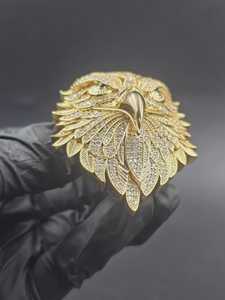 Pendentif Tête d'Aigle Personnalisé Hip Hop Luxe en Argent Sterling 925 Plaqué Rhodium avec Moissanite VVS pour Bijoux de Mode Masculine - Product Image 2