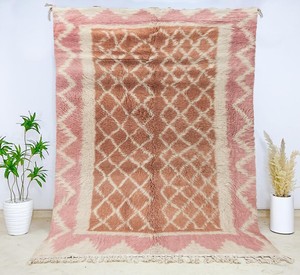 Alfombra Beni Ourain Marroquí Auténtica Hecha a Mano, de Lana Anudada a Mano, Pelo Medio Grueso, Lavable, para Decoración del Hogar, Dropshipping - Product Image 3