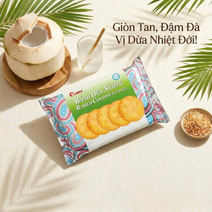 Perfect Snack Unique Baked Coconut Crackers Crispy Sweet 160g Round Snack ODM Manufacturer Ready To Offer Samples - Product Image 1