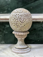 Handgefertigte Marmor-Seifenstein-Nachtlampe Geschnitzte Nachttischlampe Einzigartige Wohndekoration Boho-Geschenk Ambiente-Beleuchtung