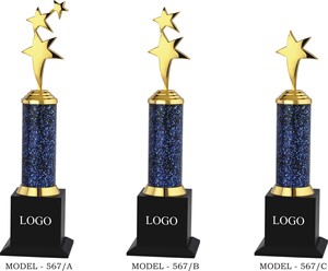 Distinctive Brass Star Shaped Dial Corporate Recognition Award In Radiant Golden Finish For Annual Employee Excellence - Product Image 2