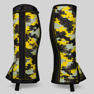 2026 Genuine Waterproof and Breathable Full Grain Neoprene Western Horse <b>Chaps</b> with Curved Zip Real Riding <b>Half</b> <b>Chaps</b> Low MOQ - Product Image 6