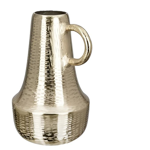 Nouveauté : Vase de sol en métal martelé, finition dorée, en acier inoxydable, pour la décoration intérieure moderne. - Product Image 4